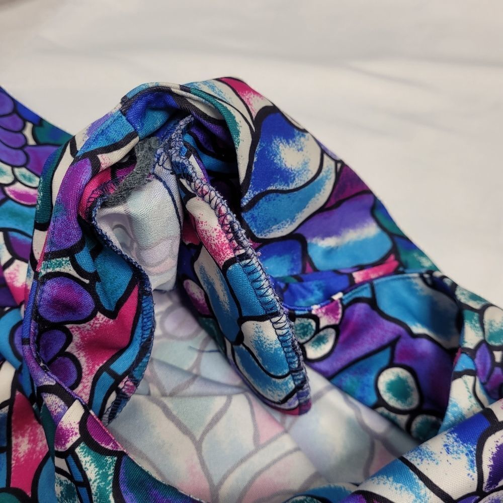VINTAGE 80s blouse grapes fruit print short sleeve blouse top XL - Picture 8 of 11